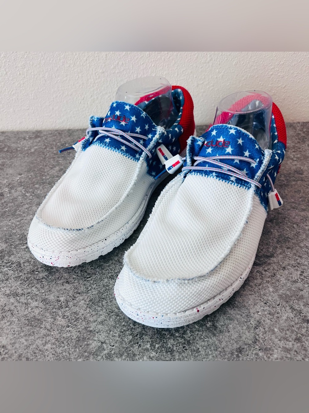 Hey Dude | American Flag Pride Wally Sox Tri Slip On Loafers Shoes Women’s 10